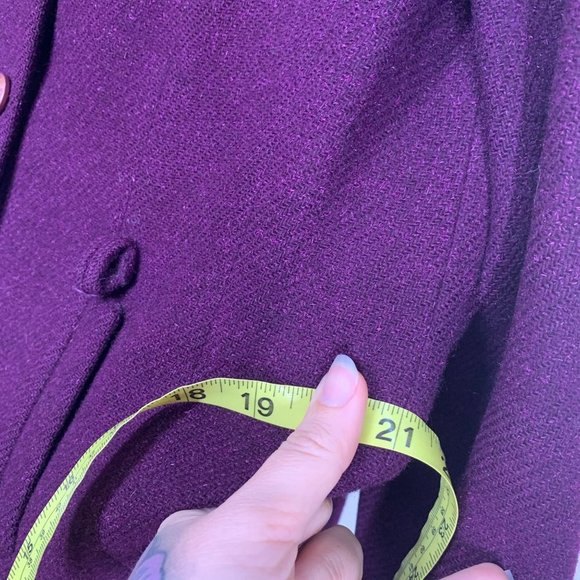 Vintage 50s Dereta Purple Blazer Pencil Skirt Set Large - Picture 14 of 15